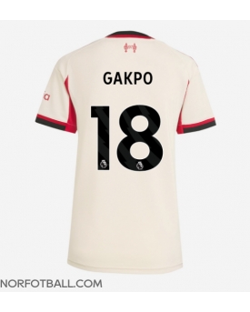 Billige Fotballdrakt Liverpool Cody Gakpo #18 Replika Bortedrakt Dame 2025-26 Kortermet Billige Fotballdrakt Liverpool Cody Gakpo #18 Replika Bortedrakt Dame 2025-26 Kortermet